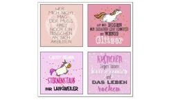 4er-Set eckige Magnete Unicorns | Horses | Höffner