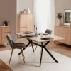 Esstisch 180 - 90 cm Oskar | Schwarz, Asteiche (Nachbildung), Schwarz