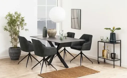Esstisch  160 x 90 cm Maks | Schwarz | Möbel Höffner