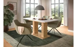 Esstisch ausziehbar  | Eiche Artisan (Nachbildung), Weiß