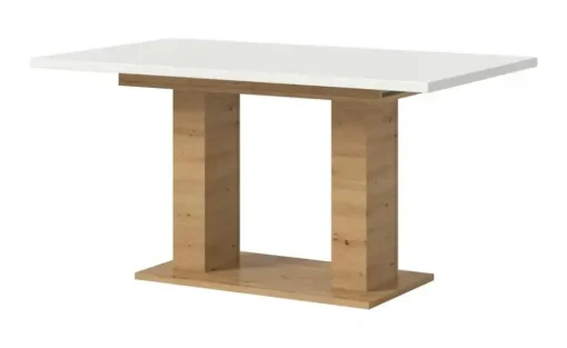 Esstisch ausziehbar  | Eiche Artisan (Nachbildung), Weiß