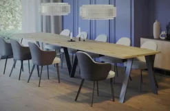 Esstisch ausziehbar bis 405 cm | Wildeiche (Nachbildung)