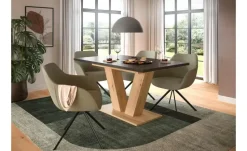 Esstisch ausziehbar  Moritz | Eiche Artisan (Nachbildung), Grau