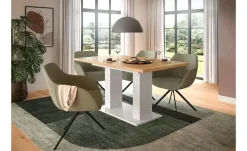 Esstisch ausziehbar  Moritz | Weiß, Eiche Artisan (Nachbildung)