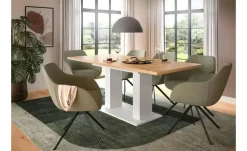 Esstisch ausziehbar  Moritz | Weiß, Eiche Artisan (Nachbildung)