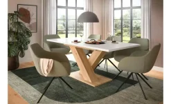 Esstisch ausziehbar  Moritz | Eiche Artisan (Nachbildung), Weiß