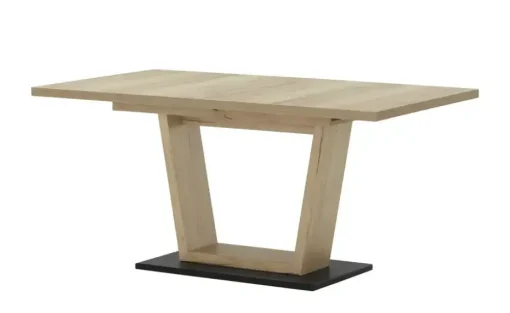 Esstisch Melamin | 140 cm, Bodenplatte Schwarz
