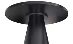 Esstisch mit Glastischplatte Reflection | Schwarz, 110 cm Durchmesser