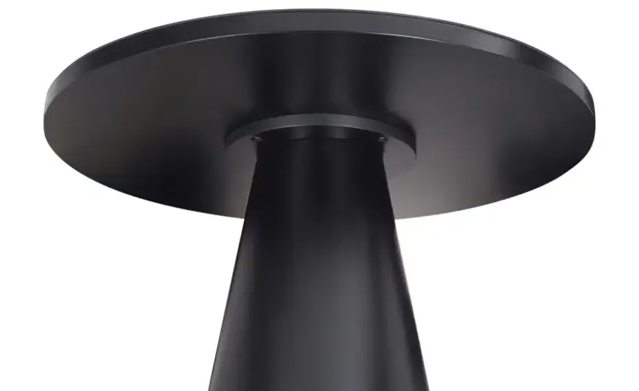 Esstisch mit Glastischplatte Reflection | Schwarz, 110 cm Durchmesser