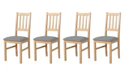 Esszimmerstuhl 4er-Set | Eiche Sonoma, Grau | Höffner