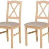 Esszimmerstuhl 2er-Set | Eiche Sonoma, Beige | Höffner