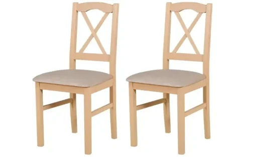 Esszimmerstuhl 2er-Set | Eiche Sonoma, Beige | Höffner