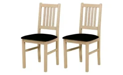 Esszimmerstuhl 2er-Set | Eiche Sonoma, Schwarz
