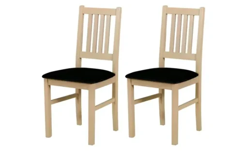 Esszimmerstuhl 2er-Set | Eiche Sonoma, Schwarz