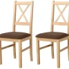 Esszimmerstuhl 2er-Set | Eiche Sonoma, Haselnussbraun