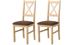 Esszimmerstuhl 2er-Set | Eiche Sonoma, Haselnussbraun