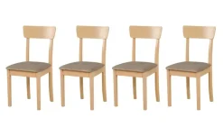 Esszimmerstuhl 4er-Set | Eiche Sonoma, Nude | Höffner