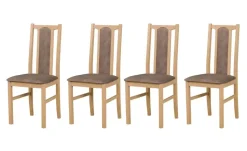 Esszimmerstuhl 4er-Set | Eiche Sonoma, Braun | Höffner