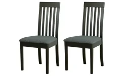 Esszimmerstuhl 2er-Set | Schwarz, Dunkelgrau | Höffner