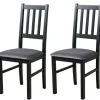 Esszimmerstuhl 2er-Set | Schwarz, Graphit | Höffner