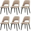 Esszimmerstuhl 6er-Set | Schwarz, Nude | Möbel Höffner