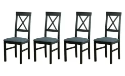 Esszimmerstuhl 4er-Set | Schwarz, Mausgrau | Höffner