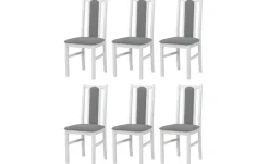 Esszimmerstuhl 6er-Set | Weiß, Grau | Möbel Höffner
