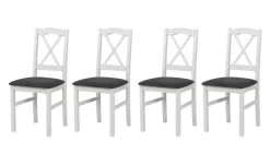 Esszimmerstuhl 4er-Set | Weiß, Anthrazit | Höffner