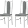 Esszimmerstuhl 2er-Set | Weiß, Grau | Möbel Höffner