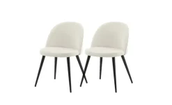 Esszimmerstuhl 2er-Set aus Velvet  Svart | Höffner