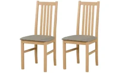 Esszimmerstuhl 2er-Set Comer | Beige, Hellgrau