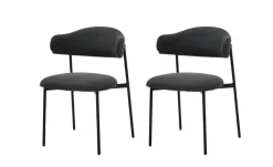 Esszimmerstuhl 2er-Set Jersey | Dunkelgrau | Höffner