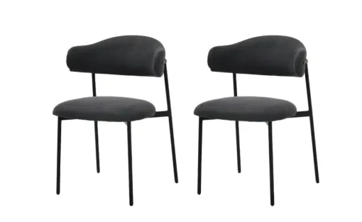 Esszimmerstuhl 2er-Set Jersey | Dunkelgrau | Höffner
