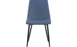 Esszimmerstuhl  mit Samtbezug Telde | Stoff, Blau, Schwarz