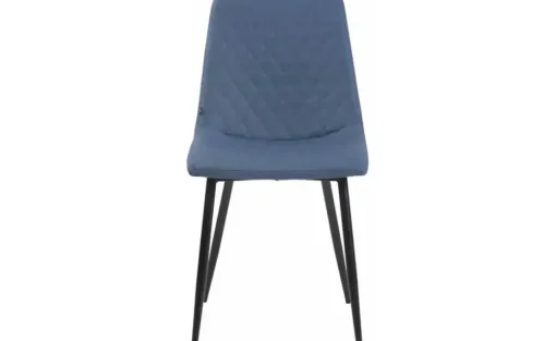 Esszimmerstuhl  mit Samtbezug Telde | Stoff, Blau, Schwarz