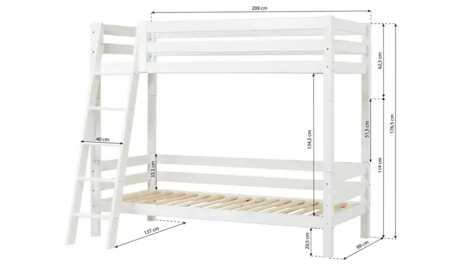 Etagenbett ECO Luxury | 209 cm, mit Rollrost | Höffner