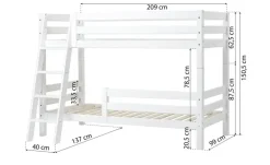 Etagenbett ECO Luxury | 209 cm, Mit Rollrost | Höffner