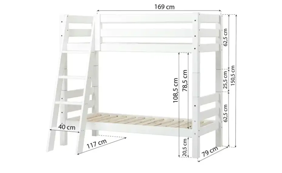 Etagenbett ECO Luxury | Mit Rollrost, 169 cm | Höffner