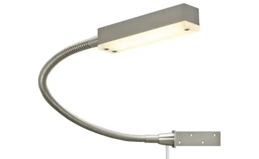 Fischer-Honsel LED-Bettleuchte, 1-flammig, Nickel matt
