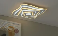 Fischer-Honsel LED-Deckeneuchte, weiß, mit Fernbedienung und Backlight
