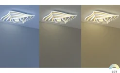 Fischer-Honsel LED-Deckeneuchte, weiß, mit Fernbedienung und Backlight