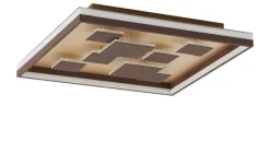 Fischer-Honsel LED-Deckenleuchte braun-rost, eckig