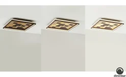 Fischer-Honsel LED-Deckenleuchte braun-rost, eckig