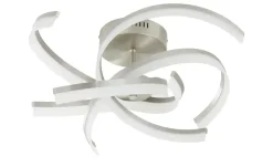 Fischer-Honsel LED-Deckenleuchte, Nickel matt mit Fernbedienung | edelstahlfarben, matt