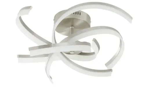 Fischer-Honsel LED-Deckenleuchte, Nickel matt mit Fernbedienung | edelstahlfarben, matt