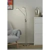 Fischer-Honsel LED-Leseleuchte,2-flammig, Nickel-matt mit Dimmer