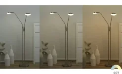 Fischer-Honsel LED-Lese-Leuchte 2-flammig, Nickel-matt | edelstahlfarben, matt
