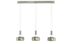 Fischer-Honsel LED-Pendelleuchte, 3-flammig, Schirme Nickel-matt antik