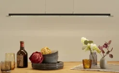 Fischer-Honsel LED-Pendelleuchte, schwarz-matt/Rauchglas