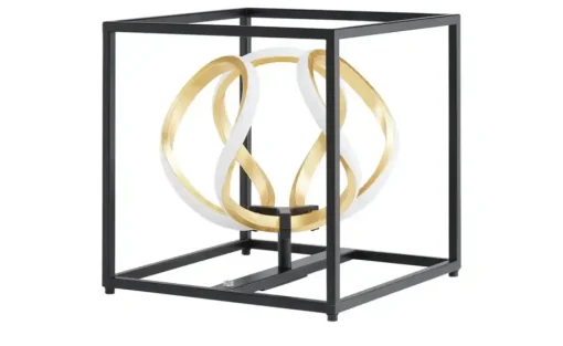 Fischer-Honsel LED-Tischleuchte, schwarz/ Blattgold